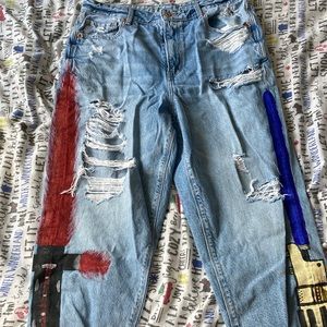 Custom painted Star Wars mom jeans